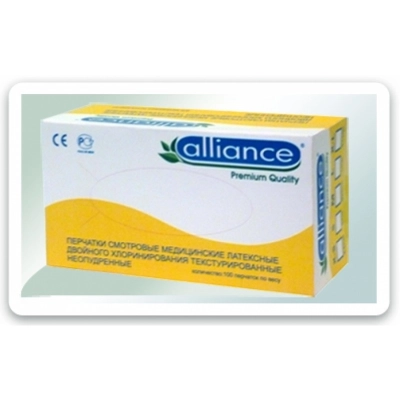 Перчатки латексные неопудренные двойного хлорирования (100 шт.)