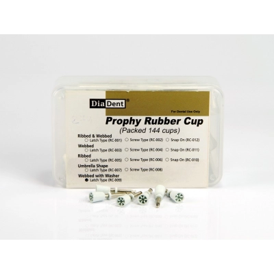 Полиры Prophy Rubber Cup Webbed with Washer Latch Type (144 шт.)