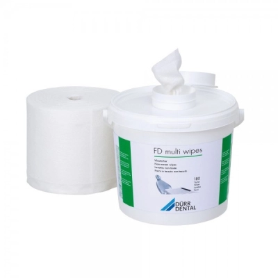 Cалфетки сухие для самообработки FD multi wipes (ведро + салфети 180 шт.)