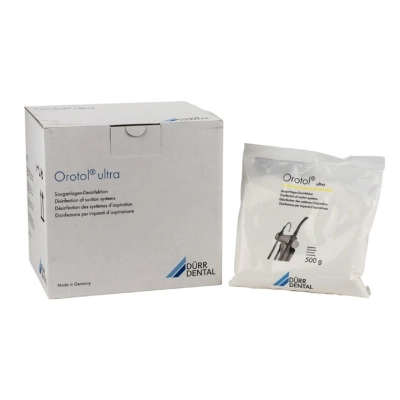 Концентрат порошкообразный для дезинфекции, дезодорации, очистки и ухода за всеми отсасывающиими системами,плевательницами Orotol Ultra (500 г)