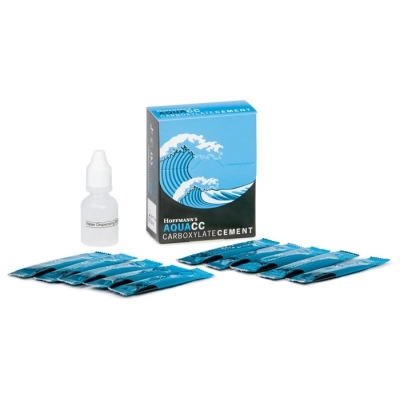 Цемент водозатворимый карбоксилатный для фиксации и подкладок Hoffmann?s Aqua CC CarboxylateCement (порошок 10 шт. по 1 г)