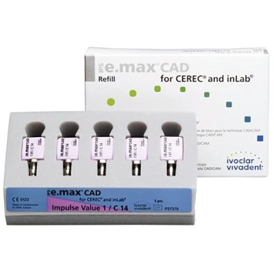Блоки IPS e.max CAD для CEREC и inLab Impulse C14, по 1 x 5