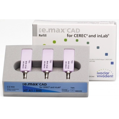 Блоки из безметалловой керамики IPS e.max CAD for CEREC and inLab HT B40 Blocks (3 шт.)