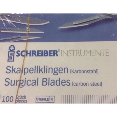 Лезвия стерильные для скальпеля № 15-C (100 шт.)